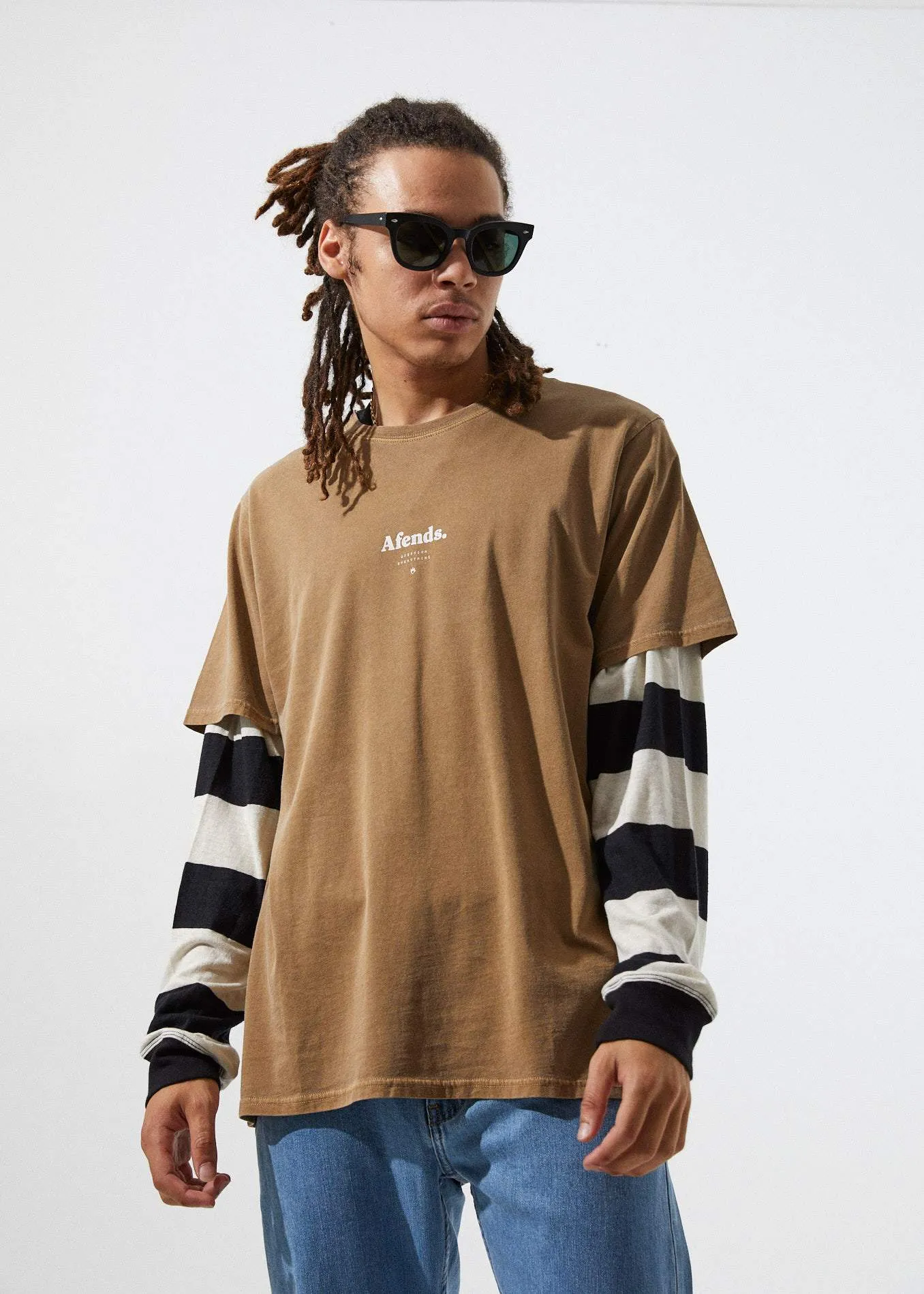 Afends Mens Distorted  - Standard Fit Tee
