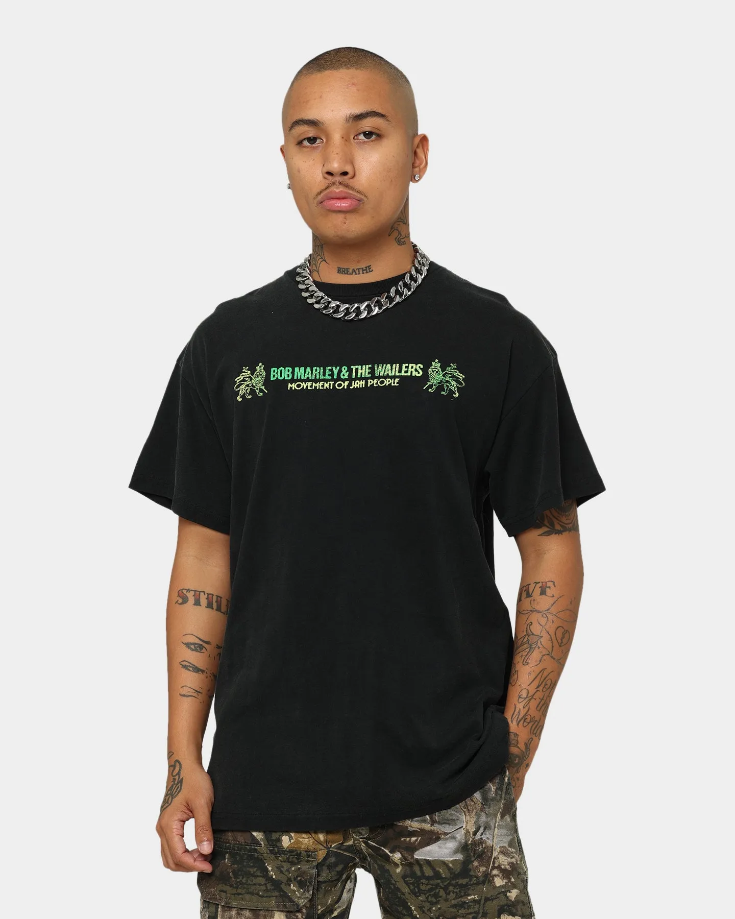 Bob Marley Exodus Vintage T-Shirt Washed Black