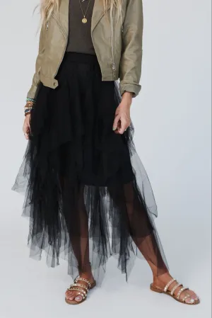 Boho Ballerina Skirt - Black