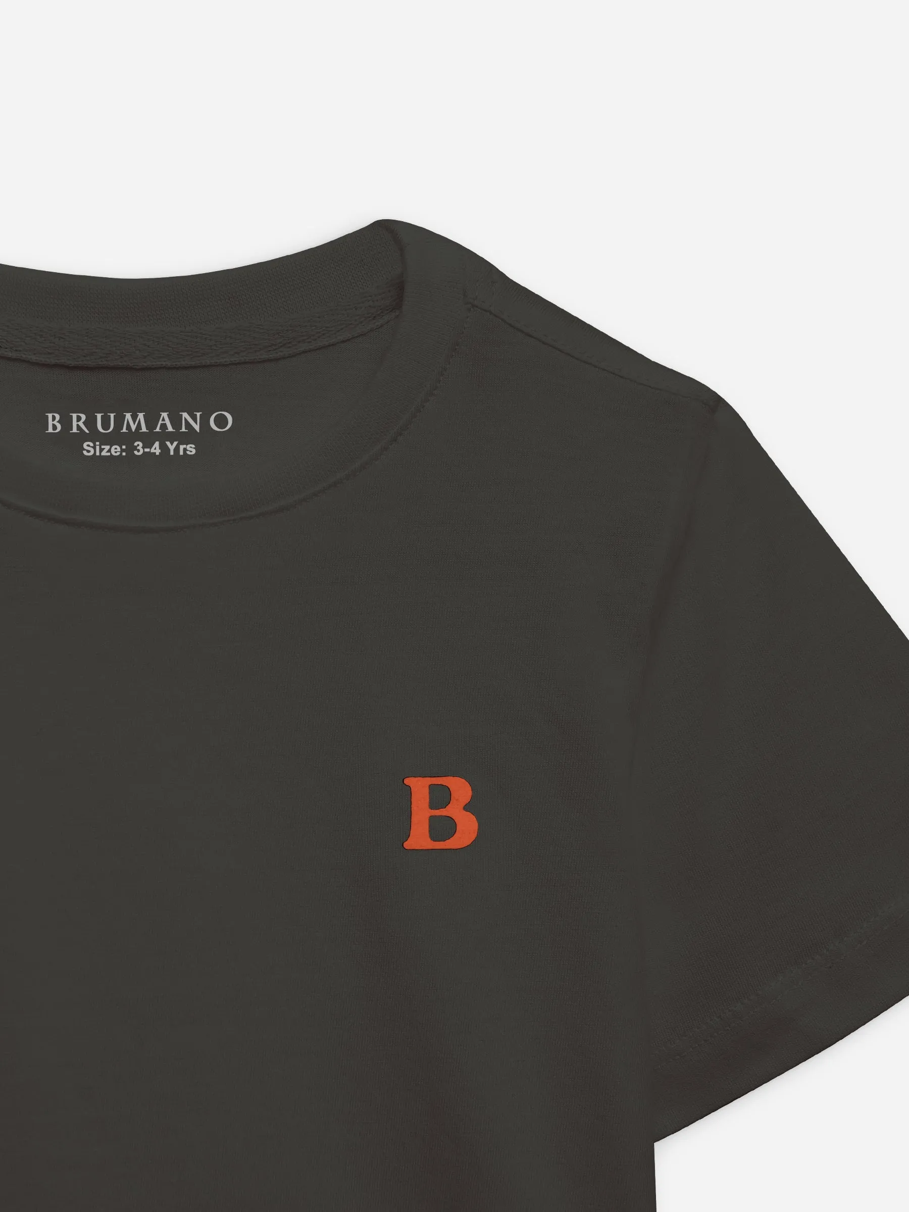 Brown 100% Cotton Casual Tee