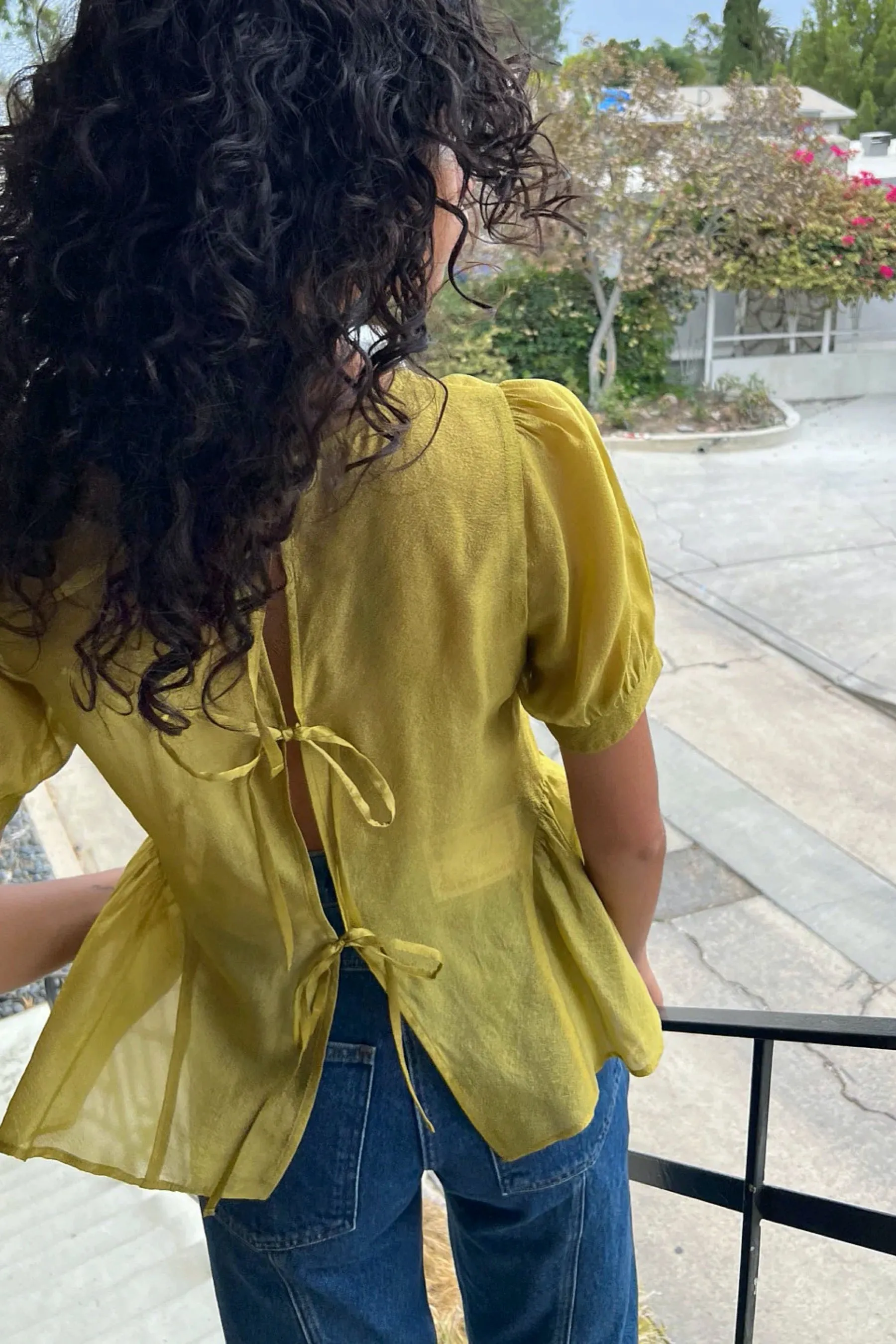 Chartreuse Petra Blouse