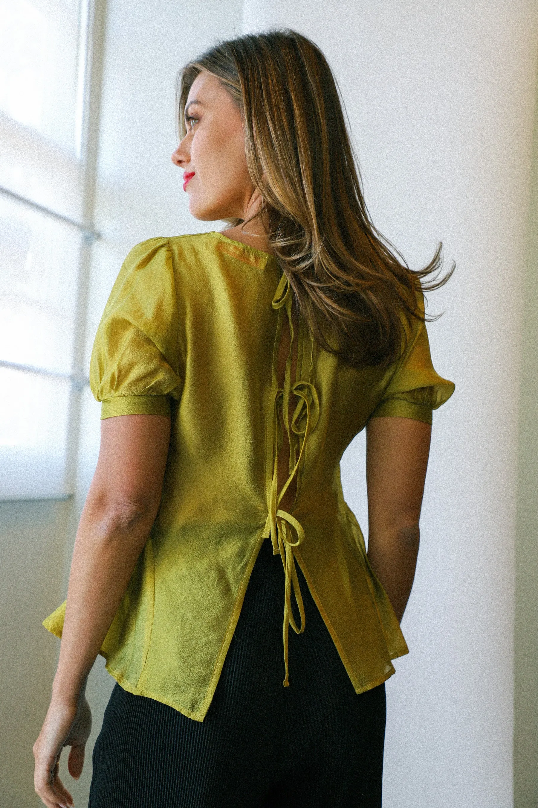 Chartreuse Petra Blouse