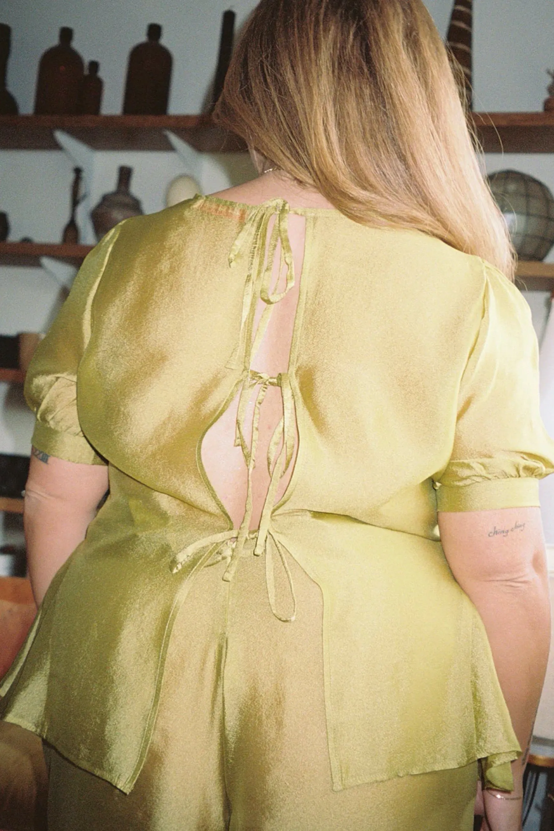 Chartreuse Petra Blouse