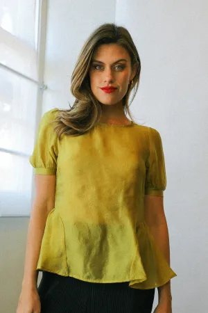 Chartreuse Petra Blouse