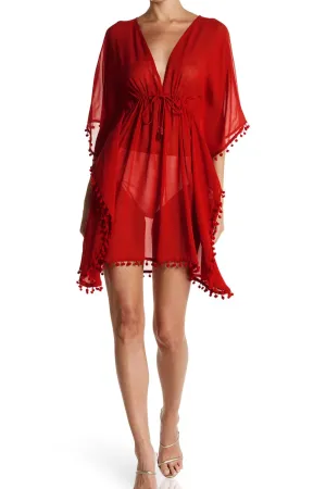 Chili Red Swimsuit Cover Up