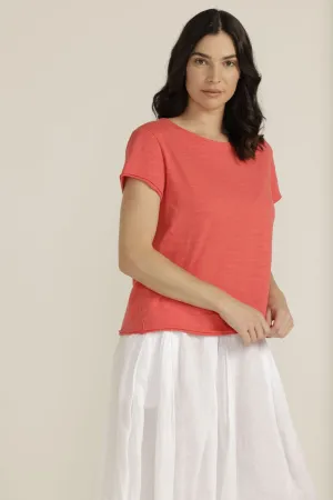 Cotton Crew Neck Tee Chilli