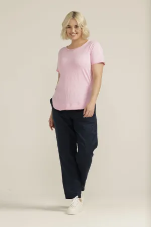 Cotton Curved Hem Tee Musk