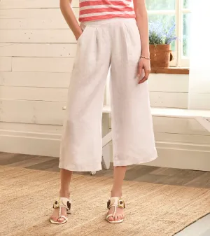 Cropped Wide Leg Pants - White