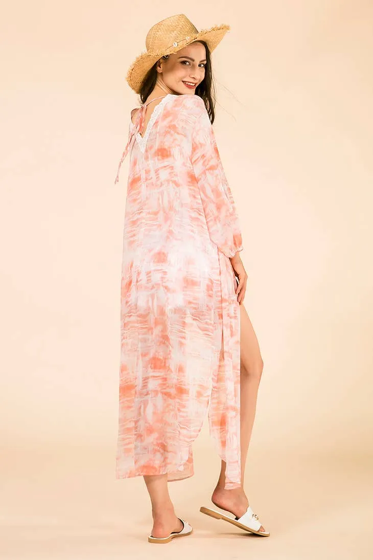 Emily Long Tie Dye Printed Kimono