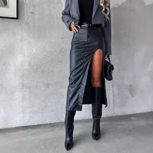Fashion High Slit Skirt