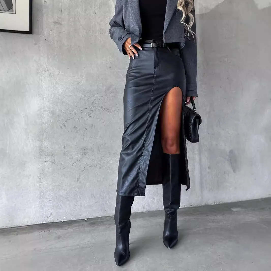 Fashion High Slit Skirt