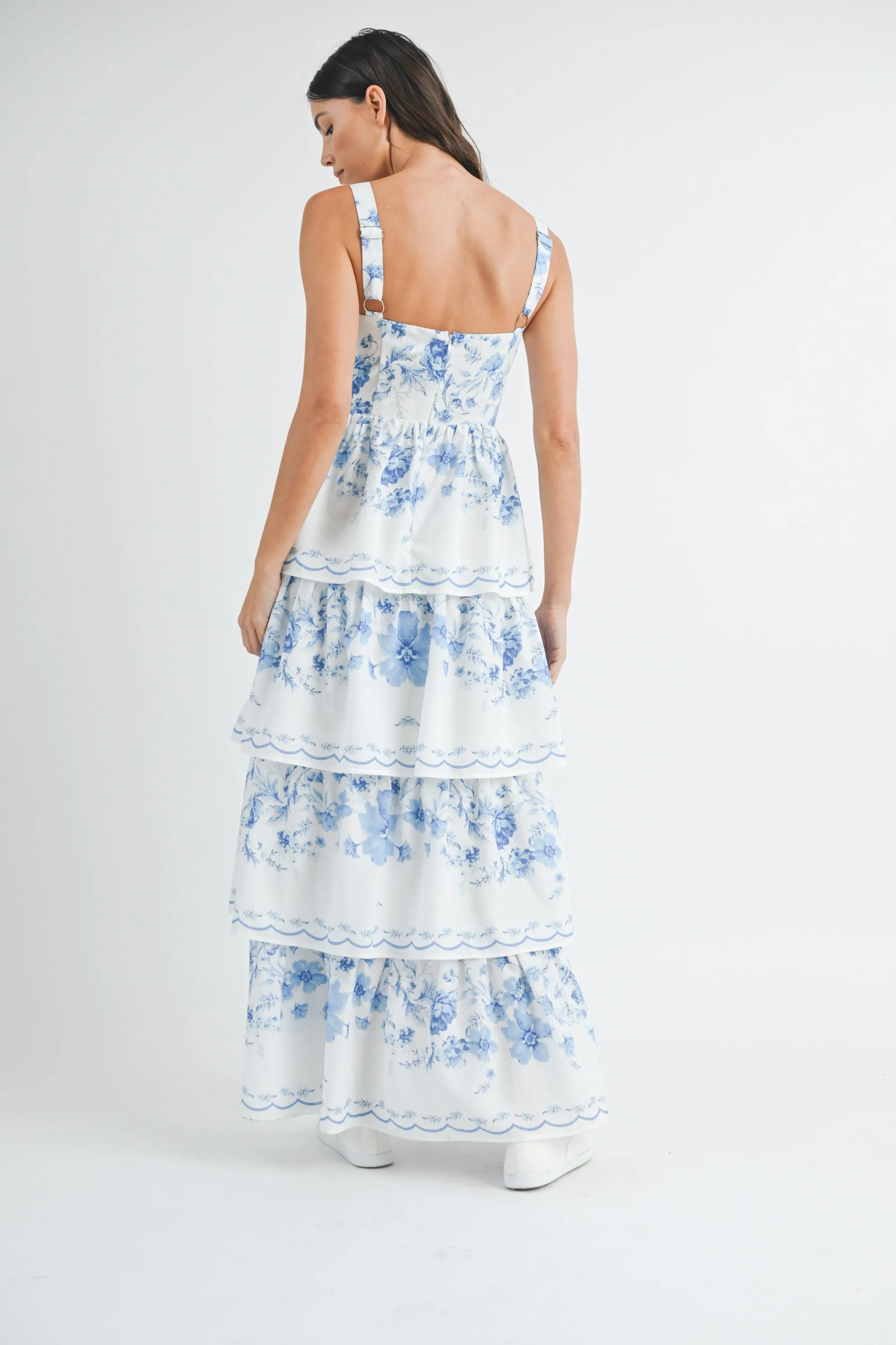 FLORAL TIERED MAXI DRESS