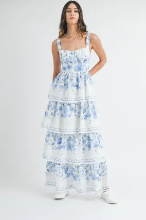 FLORAL TIERED MAXI DRESS