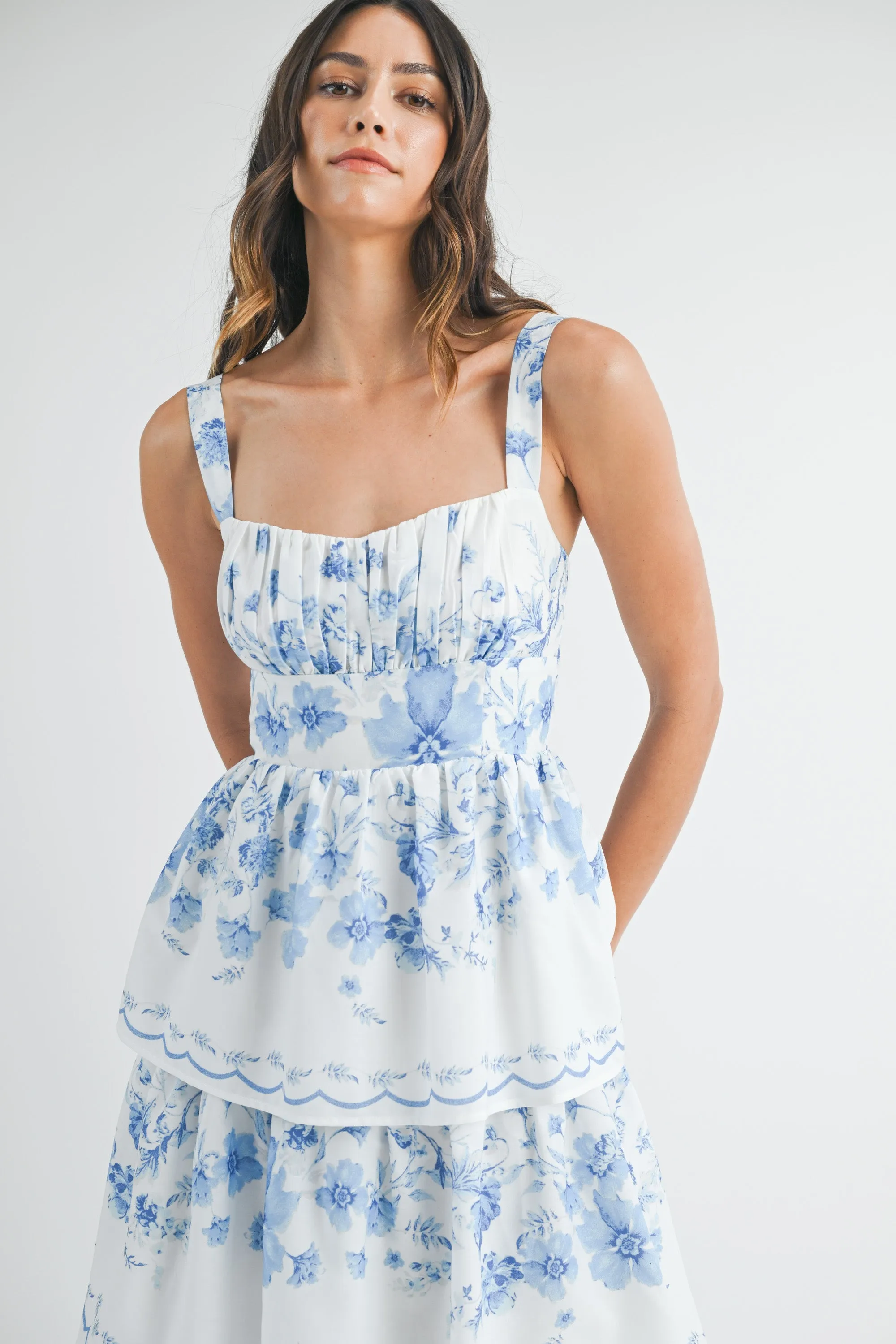 FLORAL TIERED MAXI DRESS