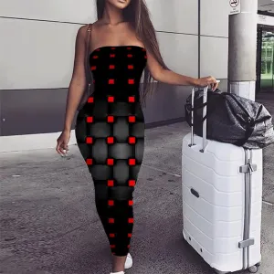 Geometric Dress Women Psychedelic Ladies Dresses Vortex Sundress Black Red sleeveless Stereoscopic Vestido Sexy