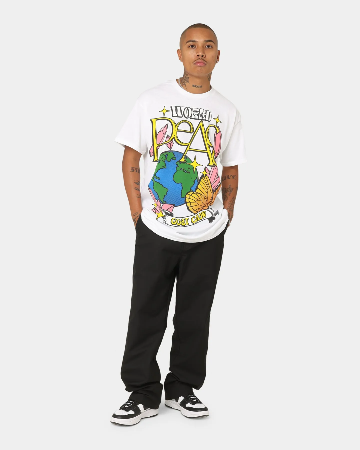 Goat Crew World Peace T-Shirt White