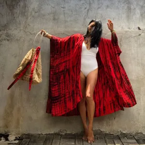 Harper || Boho Printed Fringed Long Kimono