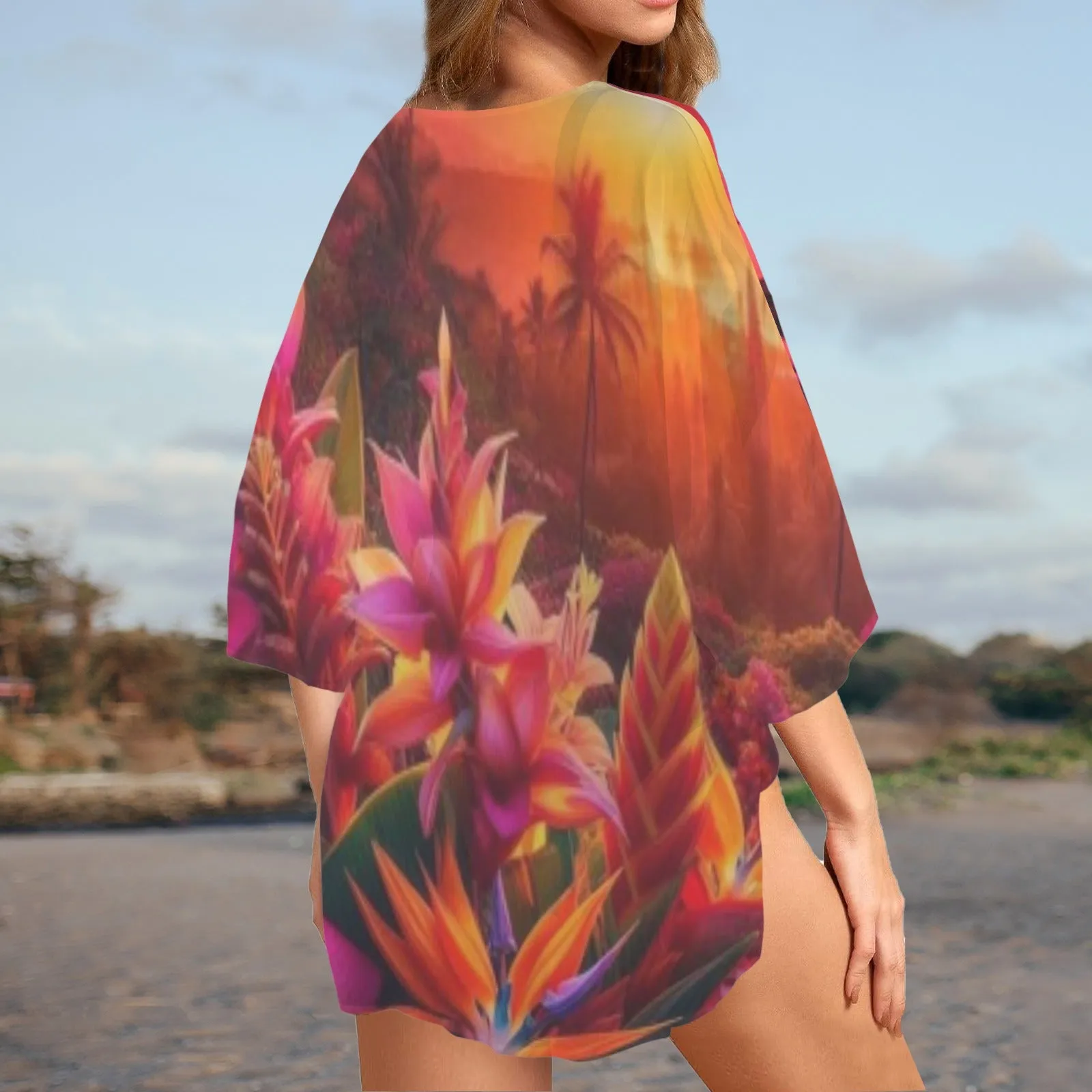 Hawaiian Ginger at Sunset Bathing Suit Cover Up, Tunic