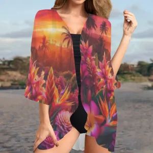 Hawaiian Ginger at Sunset Bathing Suit Cover Up, Tunic