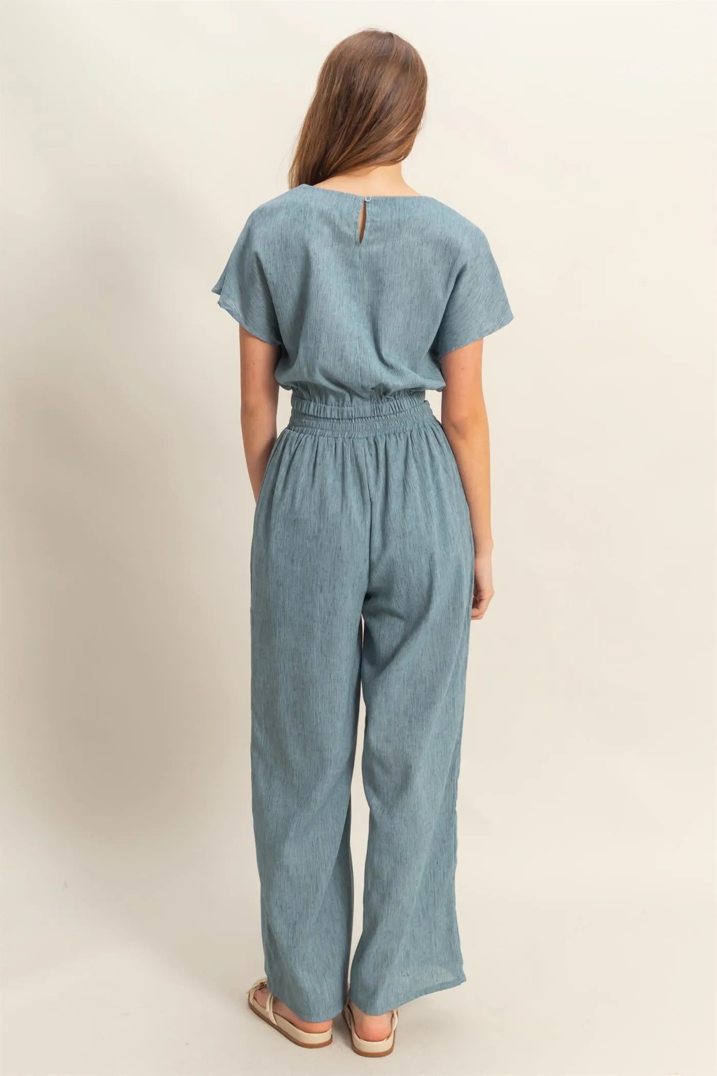 HF25A249-SET-Loose Top And Elasticated Pants Set