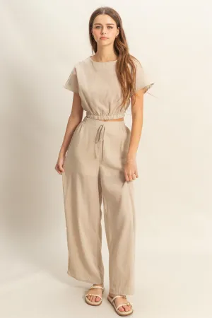 HF25A249-SET-Loose Top And Elasticated Pants Set