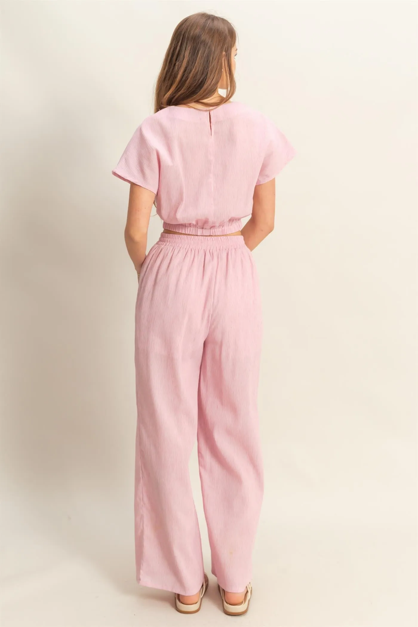 HF25A249-SET-Loose Top And Elasticated Pants Set