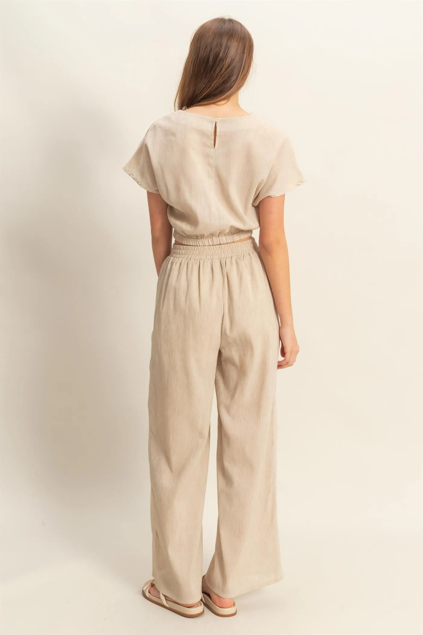 HF25A249-SET-Loose Top And Elasticated Pants Set