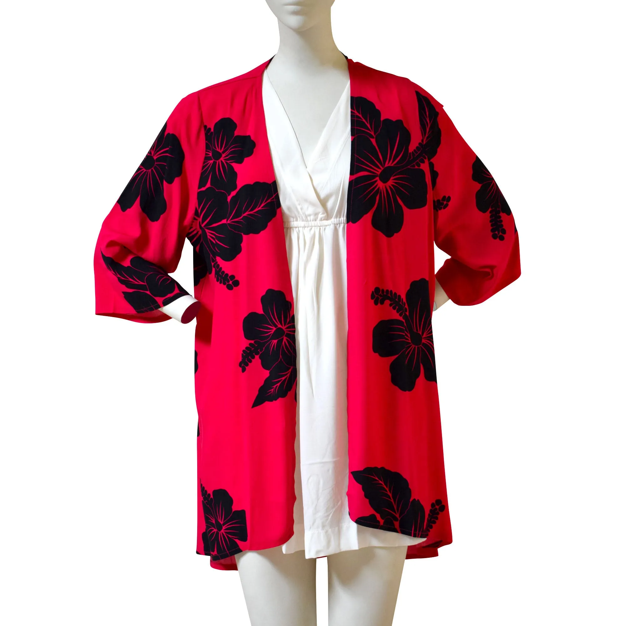 Hibiscus Women's Kimono Cardigan