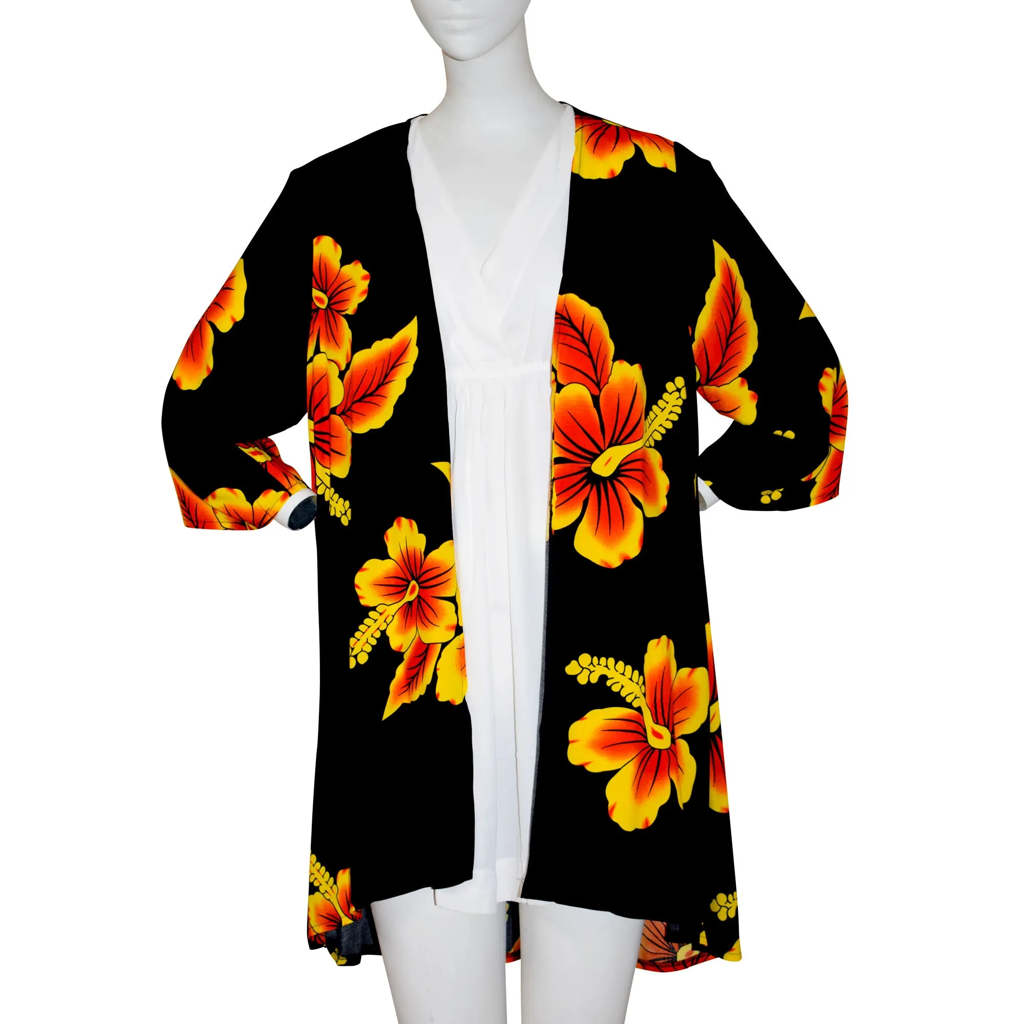 Hibiscus Women's Kimono Cardigan