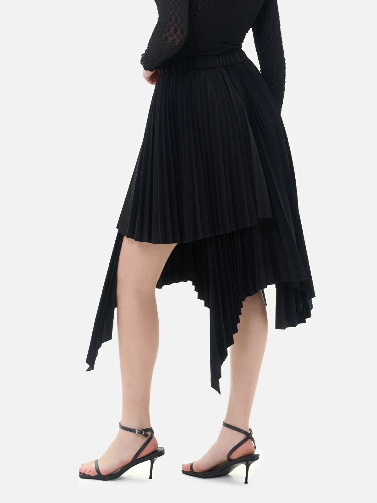 Irregular layered Pleats Skirt