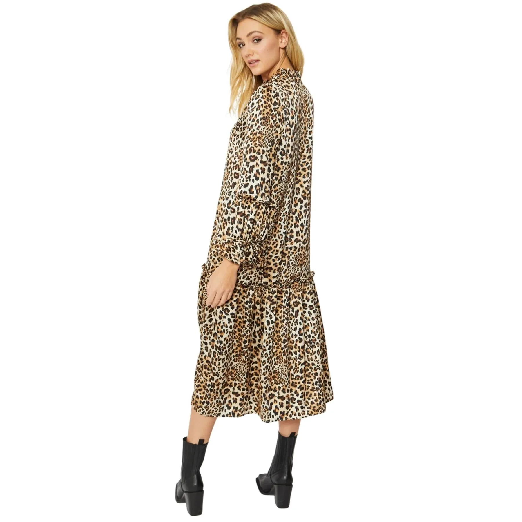 Jayley Animal Print Silk Blend Ella Dress