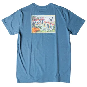 Kavu T-Shirt Post Out Steel Blue