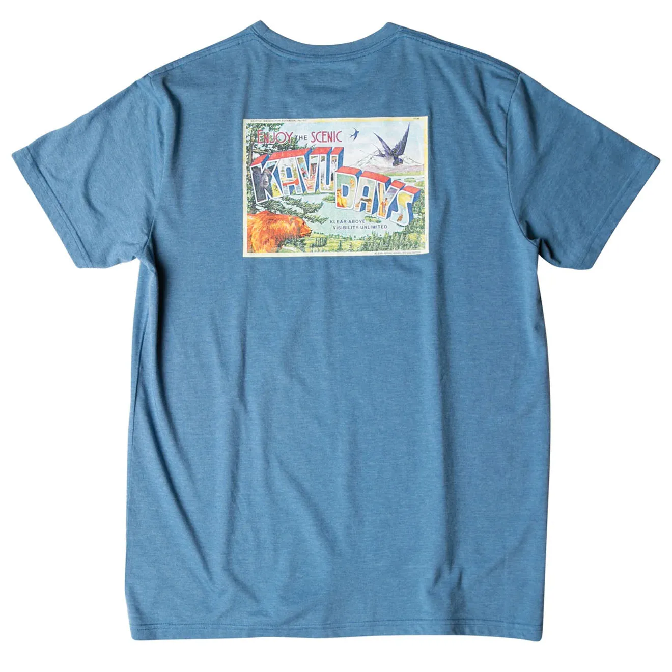Kavu T-Shirt Post Out Steel Blue