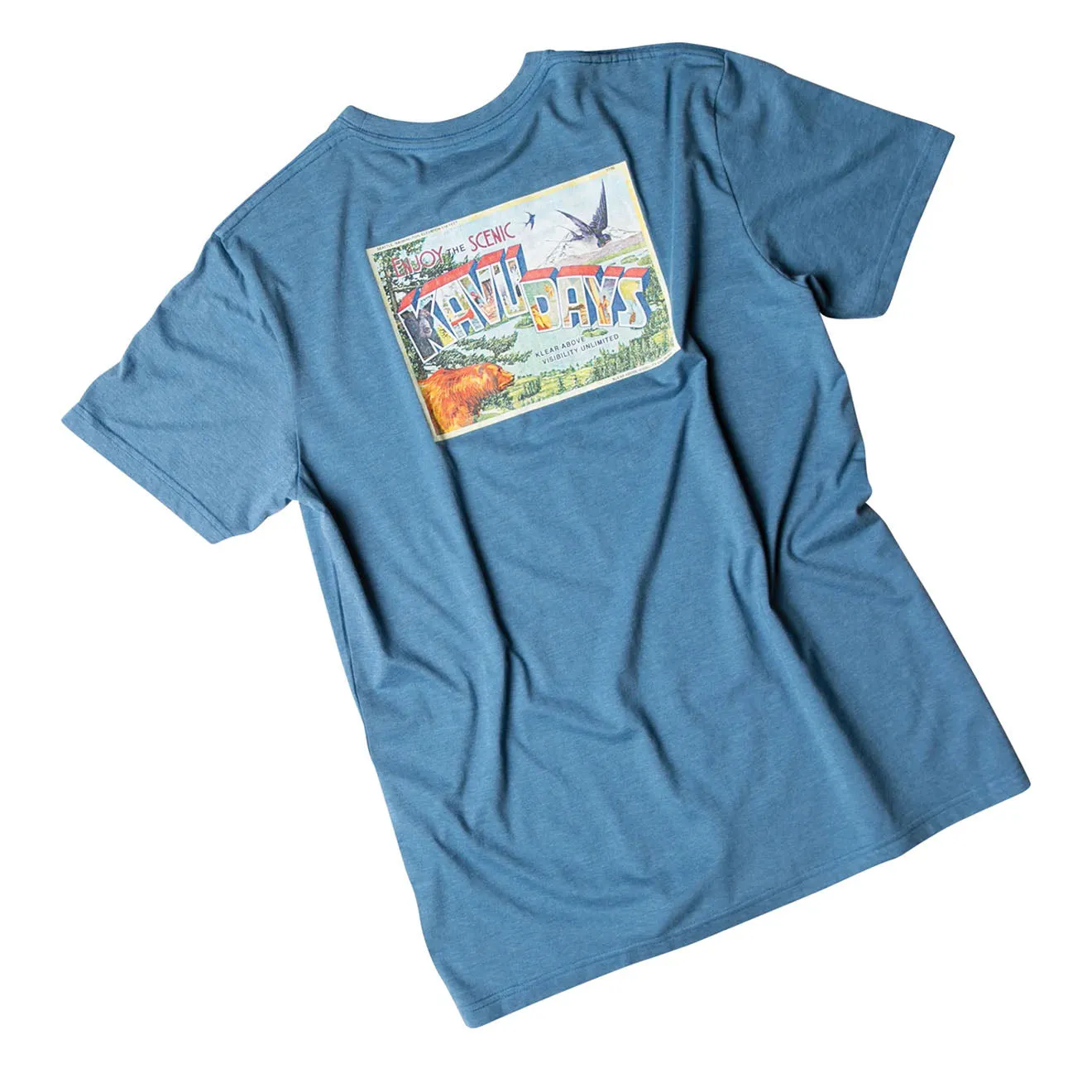 Kavu T-Shirt Post Out Steel Blue