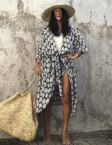 Kimono Tie-Dye Beach Cover Up: Women's Bikini Cardigan