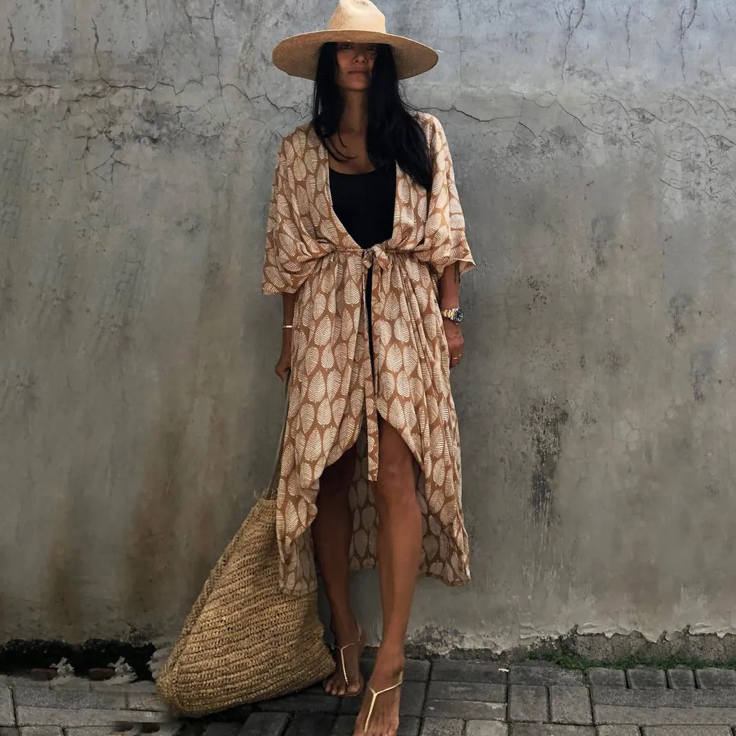Kimono Tie-Dye Beach Cover Up: Women's Bikini Cardigan