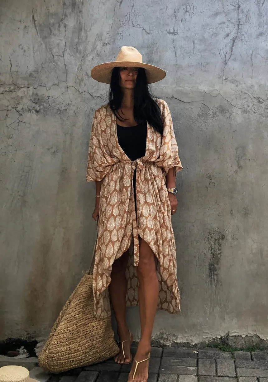 Kimono Tie-Dye Beach Cover Up: Women's Bikini Cardigan