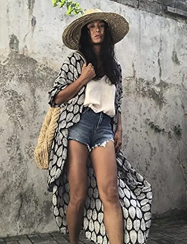 Kimono Tie-Dye Beach Cover Up: Women's Bikini Cardigan