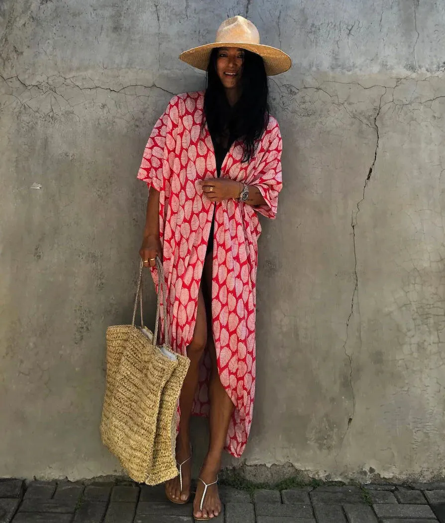 Kimono Tie-Dye Beach Cover Up: Women's Bikini Cardigan