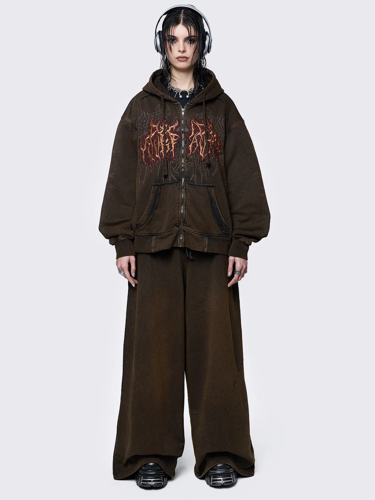 Liv Brown Wash Sweatpants