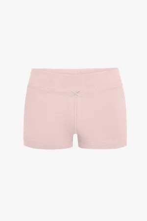 LOUNGE BIKE SHORTS IN BABY PINK