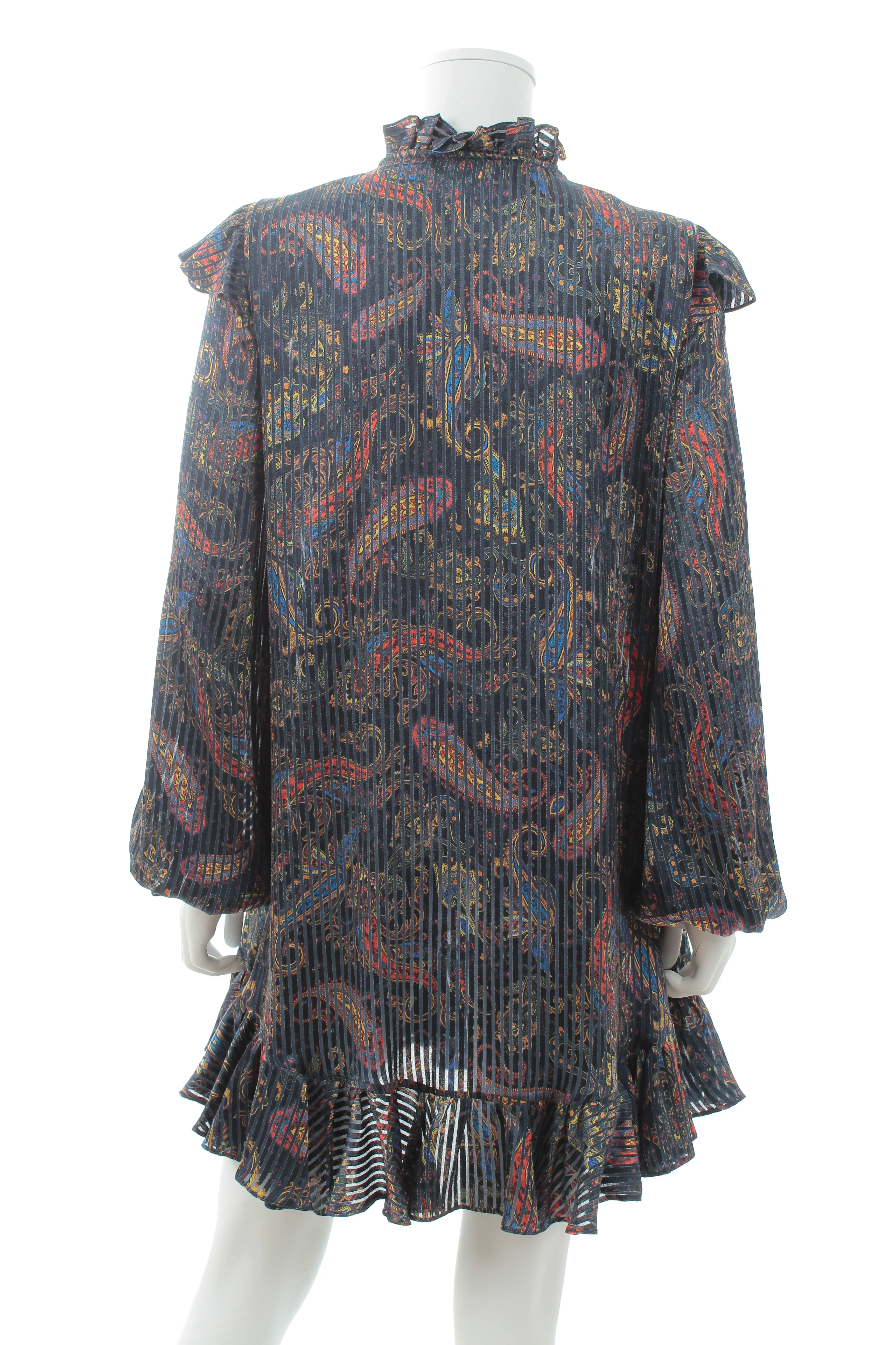 Maje 'Riley' Paisley Printed Ruffled Mini Dress