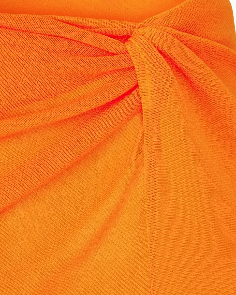Mesh Twist Mini Skirt | Sunset