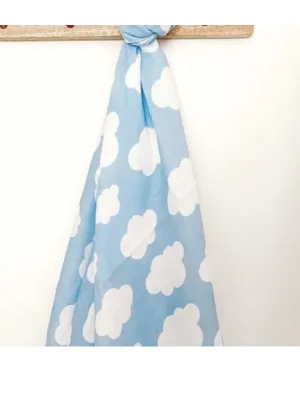 Muslin Swaddle Baby Blanket - Blue Skies