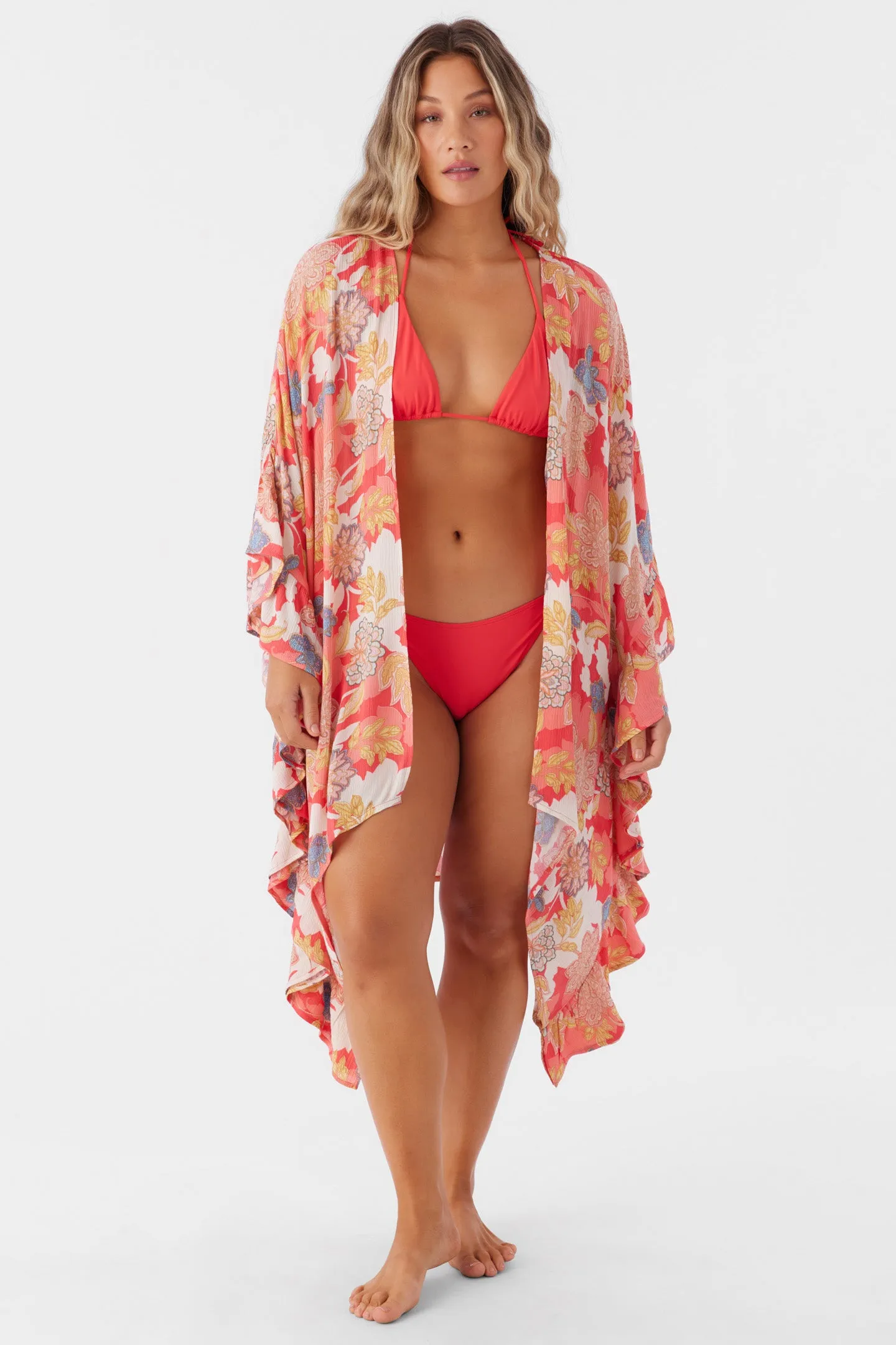 NATALIE ANTAYLA FLORAL KIMONO COVER-UP