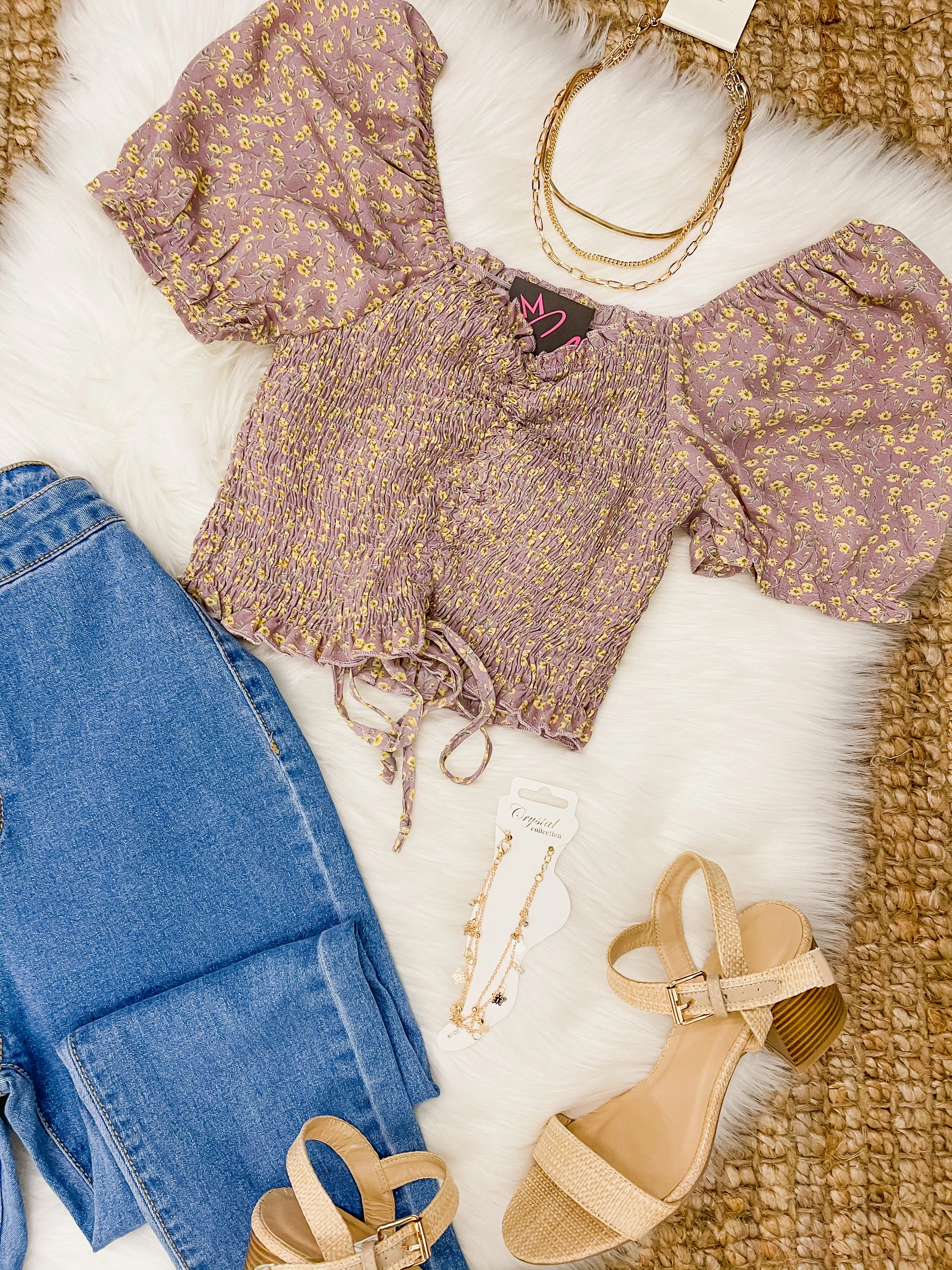 Nayeli Cropped Floral Top