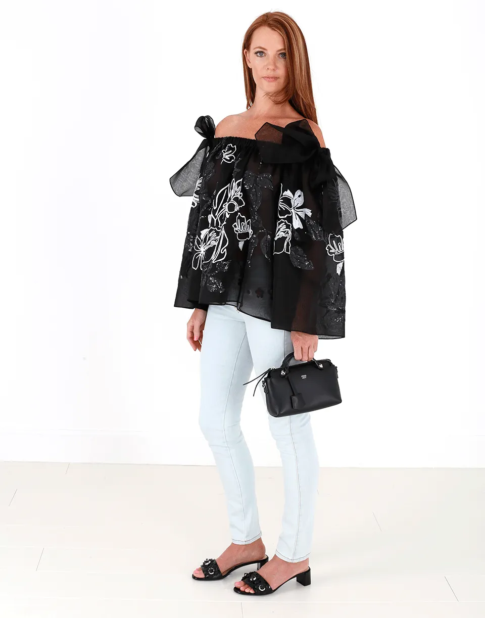 Off Shoulder Embroidered Top