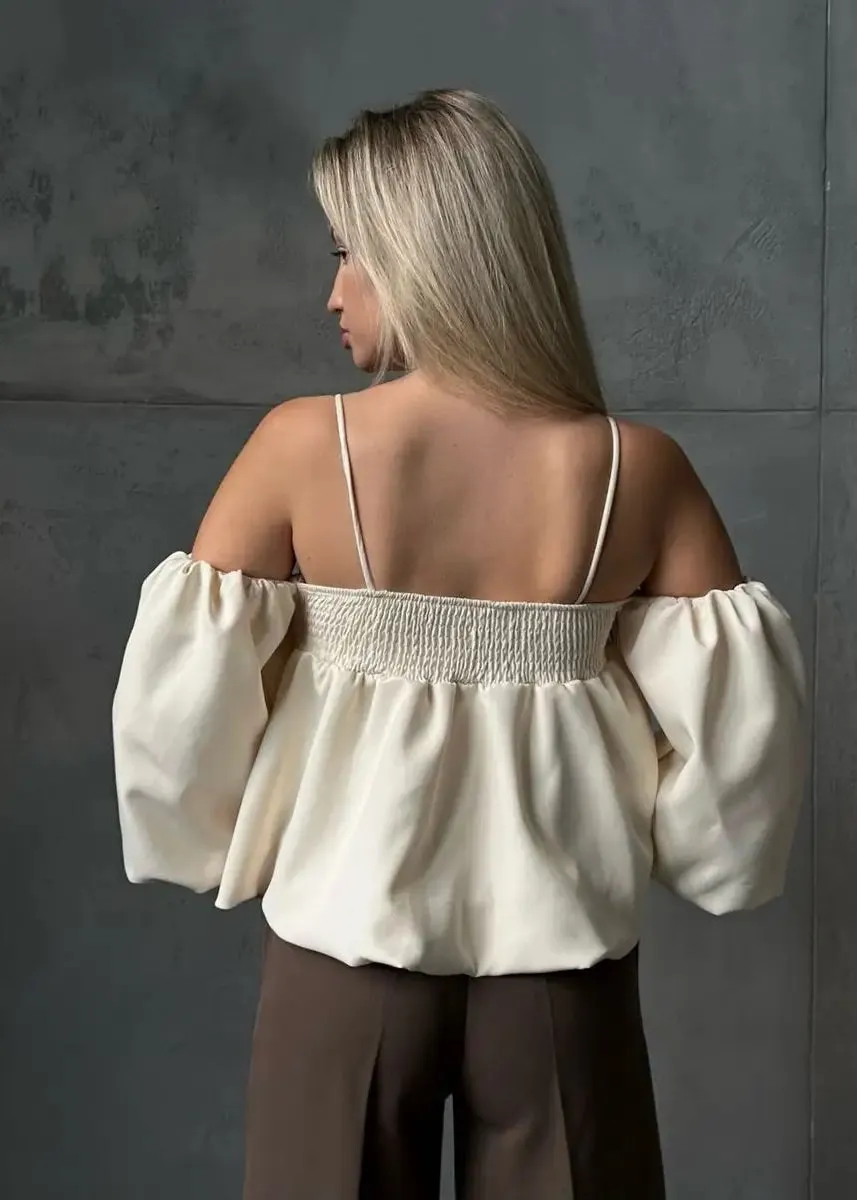 Off-Shoulder Puff Sleeve Top