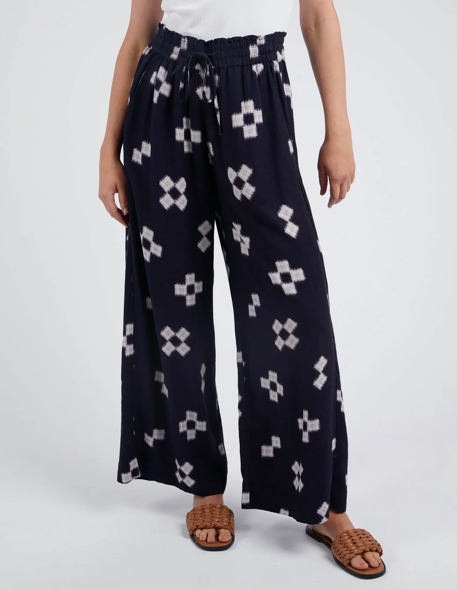 Positano Pant Navy Print
