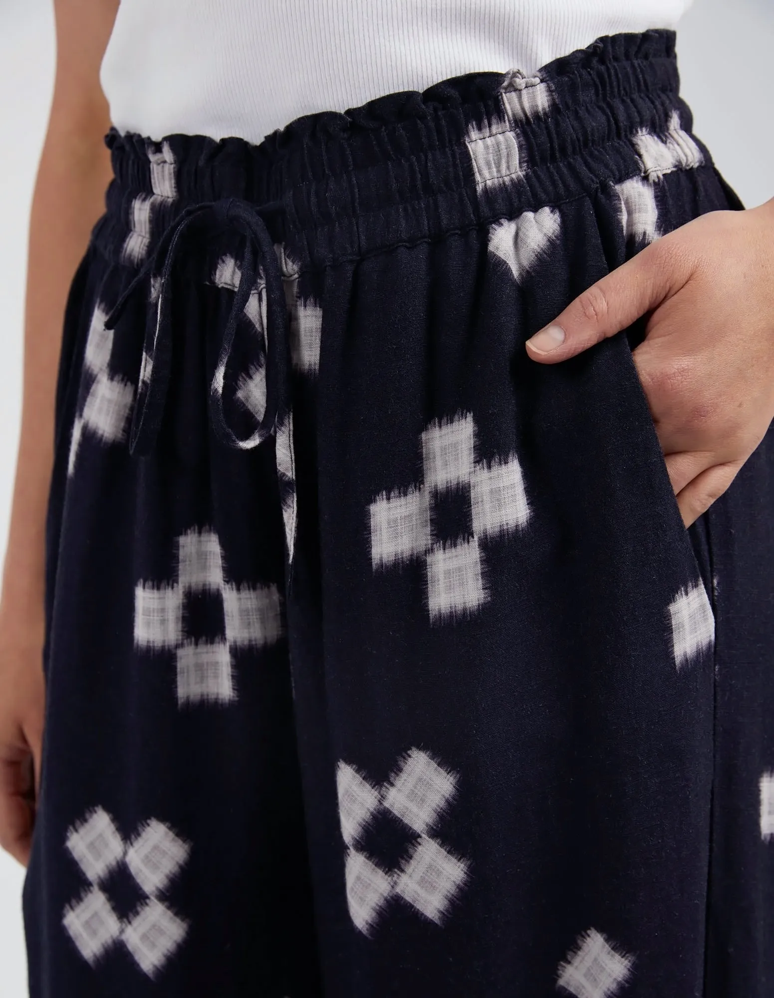 Positano Pant Navy Print